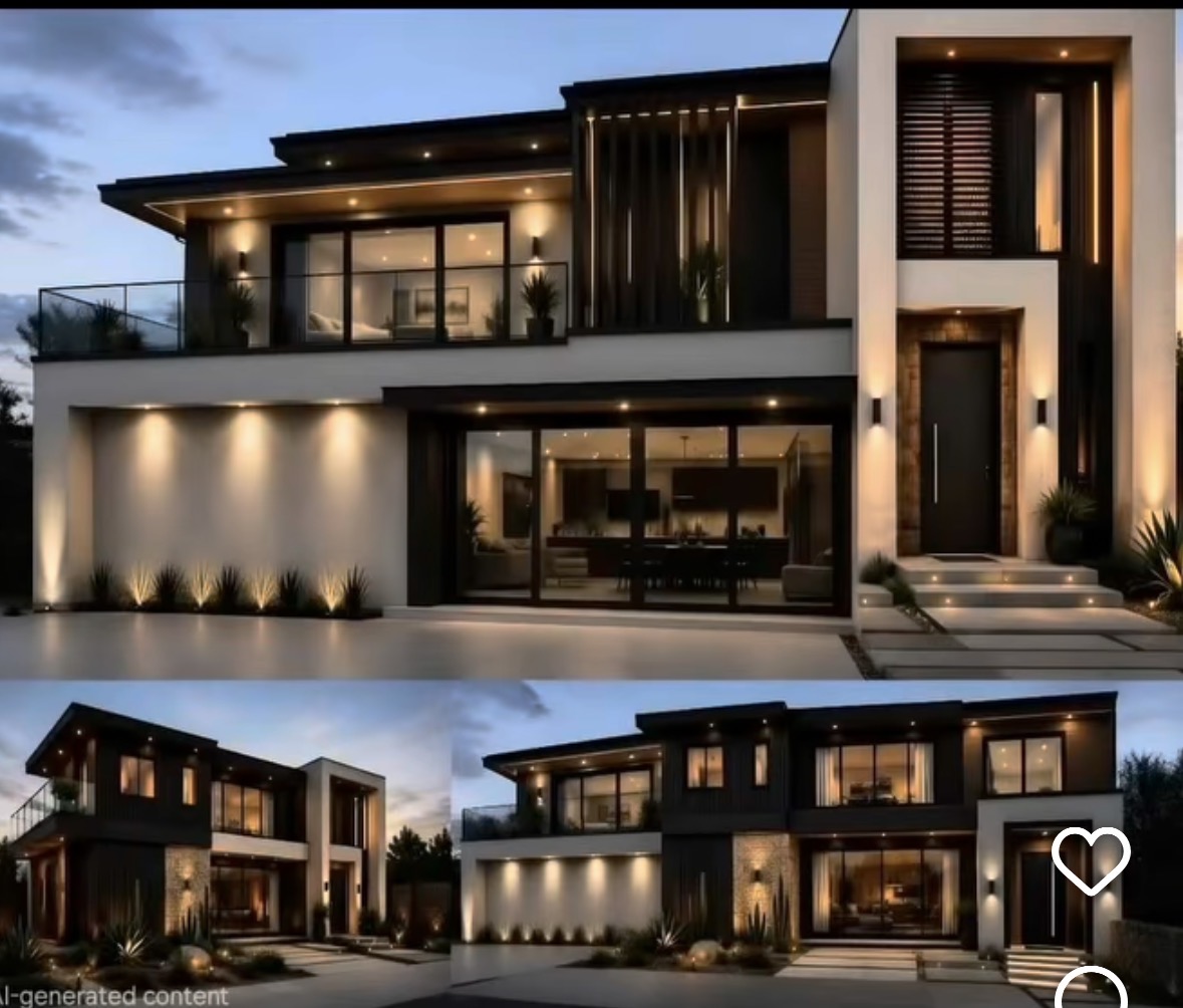 Architectural visualization showing the intended modern office exterior
